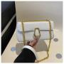 High-quality simple pure color chain bag women's bag 2024 summer new design single shoulder diagonal crossbody bags