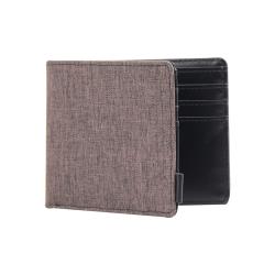 Slim bifold wallet durable canvas rfid blocking men's wallet bifold card holder