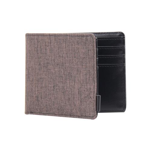 Slim bifold wallet durable canvas rfid blocking men's wallet bifold card holder