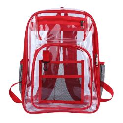 Heavy Duty Customized Transparent School Bookbag Summer Casual Clear PVC Backpack Bags