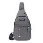 Custom Logo Earphone Hole Waterproof Sport Shoulder Sling Crossbody Men Chest Pack Bag Men Sling Bag Free Sample