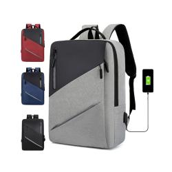 Custom Logo Waterproof School Computer Bag Men Business Travel Durable Laptop Backpack with USB Charging Port