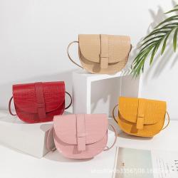 Crocodile print saddle bags women's messenger bags new 2024 women shoulder crossbody bags pu leather