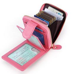 ZR259 Cow Leather Driver's License Bag RFID Leather Zipper Organ Wallet Anti-theft Brush Driving License Leather Case