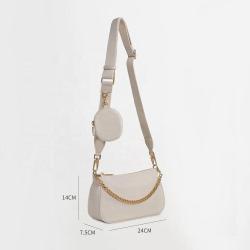 Custom Factory Luxury Quality Nylon Womens Shoulder Bags With Woven Strap Double Pouch Bag Custom Logo Ladies Crossbody Bags