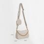 Custom Factory Luxury Quality Nylon Womens Shoulder Bags With Woven Strap Double Pouch Bag Custom Logo Ladies Crossbody Bags
