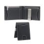 Customized leather good leather money clip bifold wallets minimalist card holder DDP shipping