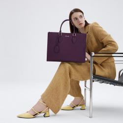 LOVEVOOK Multi Layer 7 Pockets Laptop tote Bags Business Crossbody Shoulder Messenger Bags Women Office PU Leather Laptop Bag