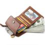 RFID Anti-Theft Man Short Wallet Slim leather wallet for men credit card holder multi-function coin clip wallet with zipper
