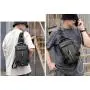 Nylon Cloth  Hiking Waist Bag Fanny Pack with Water Bottle Holder for Men Pouch Hip Bum Bag Chest Sling Bag
