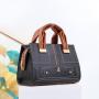 hot selling large-capacity handbag for women texture soft PU leather shoulder bag ladi contrast color hand bag factory 27.5 cm
