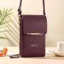 New Crossbody Touch Screen Solid Color Simple One Shoulder Phone Bag for Women