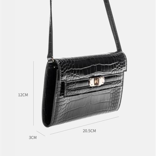 Custom Logo Mini Purses Girls Luxury Croc Leather Handbag Ladies Crossbody Bag