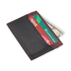 Factory custom genuine leather card holder minimalist mini wallet holder rfid front pocket wallet card holder