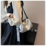 Retro large capacity rivet female purse handbag shoulder crossbody bag chain decoration leather sling bags for ladies