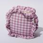 Keymay Rts Exquisite Gingham Ruffle Mini Coin Purse Cosmetic Storage Bag Make Up Organizer Travel Makeup Bag Cute Makeup Pouch