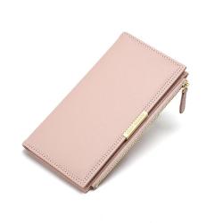 ZR769 Women's Long Wallet Fashion Girl PU Open Wallet Horizontal Square ID Card Holder Handbag Coin Purse Colored Zero Wallet