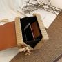 Summer new minimalist single shoulder crossbody grass woven bag