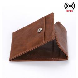ZHF040 Cross-border RFID creative men's wallet buckle PU card bag fashion zero wallet bank card set wholesale