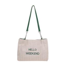 Woven Women Handbags Ladies Bags Large Capacity Travel Tote Bags Women Pure Color Letter Printing Women Bags Handbag JY220841