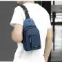 New cross-border men's Oxford cloth chest bag, multi-functional sports outdoor leisure shoulder bag messenger bag