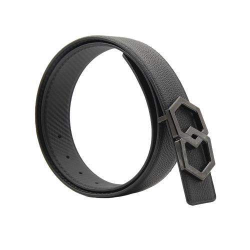 Customized leather belt removable buckle branded reversible genuine leather belts for men