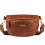 LOVEVOOK fashion fanny packs with Boho Style Strap for women crossbody purse custom logo waterproof pu leather waist bag
