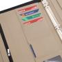 Portfolio PU Leather Customized Portfolio Padfolio With B5 Sized Writing Pad Card Slot And Zipper Closure