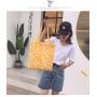 Factory Wholesale Fresh Daisy Print Multicolor Shopping Bag Women Shoulder Handbag Recycled Canvas shopping bag