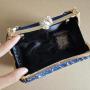 New peacock feather sequined bag chains shoulder vintage dress prom beaded women's clutch bag evening bag 2024