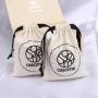 Custom Small Cotton Linen Drawstring Cosmetic Skincare Makeup Storage Bag Organic Muslin Dust Gift Pouch