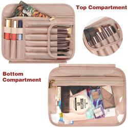 Private Label Cosmetic Bags Safety Organization Waterproof Toiletry Portable Beauty Clutch Bag Dividers Travel Multiple