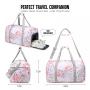 2022 2pcs waterproof Travel Duffel Bags for Women Gym Travel Tote Bag with Shoe Compartment Large Floral Carry on Weekender Bags