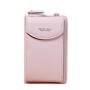 New Ladies Fashionable Single-Strap Shoulder Messenger Bag Large Capacity Zipper Clutch Wallet Portable Mobile Phone Solid Color