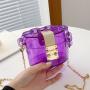 2021 new lipstick bag acrylic single shoulder diagonal small square bag transparent jelly women hand bags