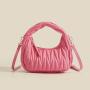 2024 Summer New Niche Design Bag Female Pleated Cloud Crossbody Handbag Crossbody Everything Crescent Bag