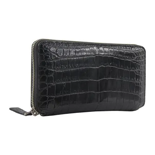 new design men's zipper customized leather mens long wallet phone holder purse men wallet with zip
