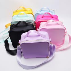Custom Printed Logo Multi-colors Portable Lunch Bag Large Insulated Tote Bag Thermal Lunch Cooler Bag For School Kids