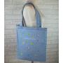 Large Capacity Denim Shoulder Bag Fashionable Canvas Shopping Cartoon Embroidery Waterproof Two-Strap Student Make-Up Bag