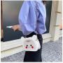 China Factory Customized PU Ita Bag Fashion Cartoon Small Chain Purse Lovely transparent PVC window shoulder bag