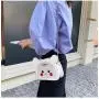 China Factory Customized PU Ita Bag Fashion Cartoon Small Chain Purse Lovely transparent PVC window shoulder bag