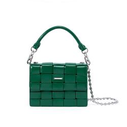 2024 Woven Genuine Leather Bags Handbags Luxury Women Hand Bag With Removable Chain