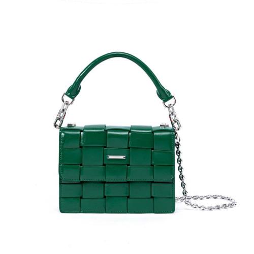 2024 Woven Genuine Leather Bags Handbags Luxury Women Hand Bag With Removable Chain