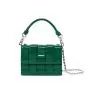 2024 Woven Genuine Leather Bags Handbags Luxury Women Hand Bag With Removable Chain