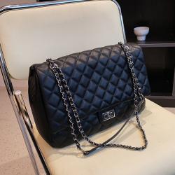 Embroidery Carry On Single Shoulder Bag Large Capacity Rhombus Crossbody Bag Popular Women's Bag
