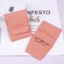 Custom Luxury Emboss Microfiber Jewelry Pouch With Snap Bottun Envelope Dust Suede Ring Earring Jewellery Bag