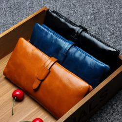 Custom Carteras Para Billeteras De Mujer Ladies Purse Genuine Leather Long Luxury Designer Wallets For Women Brand Fashionable