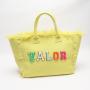 Keymay 6 Colors New Arrival Wholesale Women Fashion Beach Handbags Large Waterproof Tassel Canvas Tote Bag