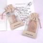 Eco-Friendly Burlap Drawstring Gift Bag Custom Logo Printed Organza Pouch For Wedding Party Favor