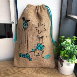 Natural Jute Burlap Drawstring Bag Burlap Grain Coffee Beans Corn Packaging Bag